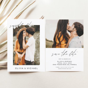 Simple Wedding Save the Date Photo Minimalist