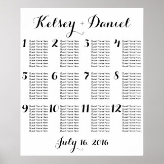 Simple Wedding Seating Chart | Poster