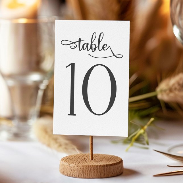 Simple wedding sign  3.5x5 table number | Table 10 (Creator Uploaded)