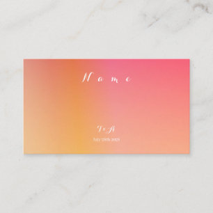Simple Wedding Sunset Ombre Name Place Card