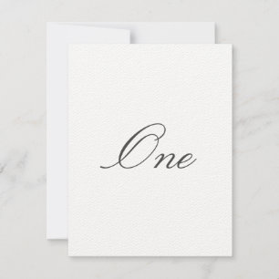 Simple Wedding Table Numbers