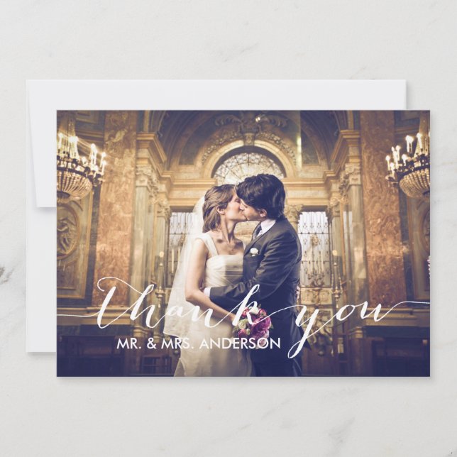 Simple Wedding Thank You Card (Front)