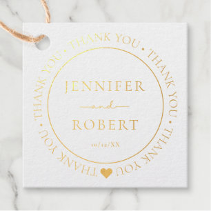 Simple Wedding Thank you Favour Tags
