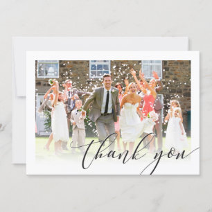 SIMPLE WEDDING THANK YOU photo border elegant