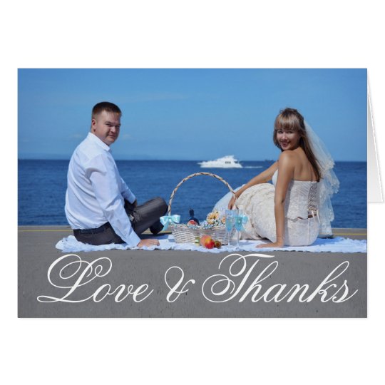 Simple Wedding Thank You | Photo Note Card
