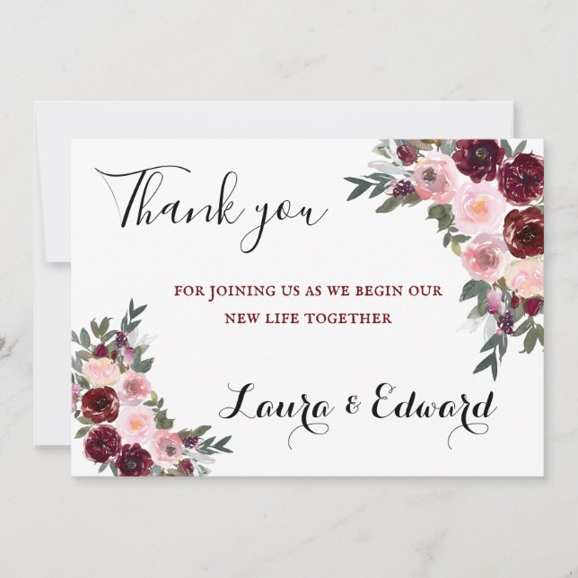 Simple Wedding thankyou card (Front)
