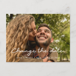 Simple wedding update Change the date Postcard