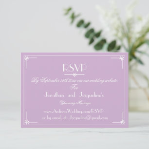 Simple Wedding Website Email RSVP Response Card