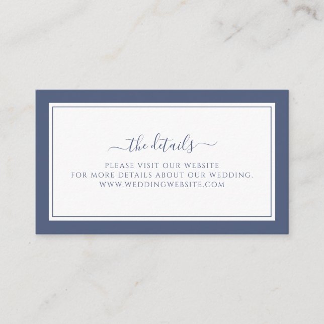 Simple Wedding Website Enclosure Card (Front)