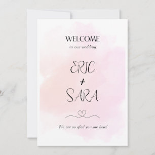 Simple Wedding Welcome Card For Family And Friends