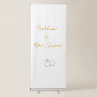 Simple Wedding Welcome Retractable Banner