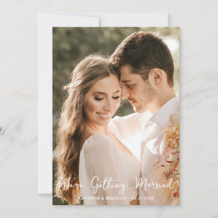 Simple Wedding We're Getting Married Photo  Invitation