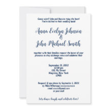 Simple weeding invitation