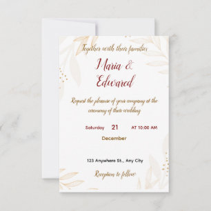 Simple Weeding Invitation