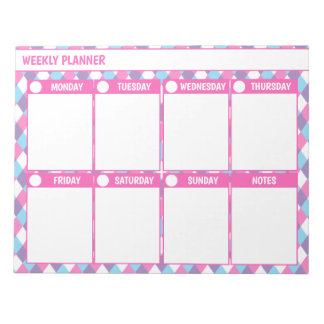 Simple Weekly Planner Notepad