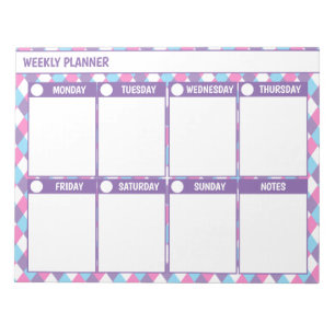 Simple Weekly Planner Notepad