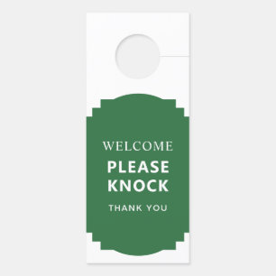Simple Welcome and Do Not Disturb Reversible Door Hanger