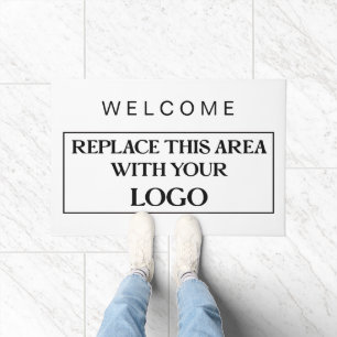 Simple Welcome Business Logo Company Any Colour Doormat