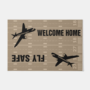 Simple Welcome Doormat, Aeroplane Mat