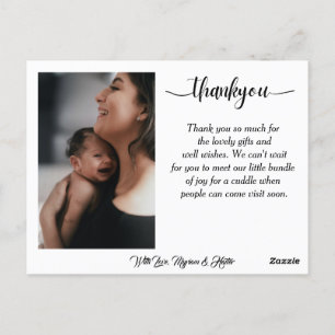 Simple welcome Newborn baby birth announcement Postcard