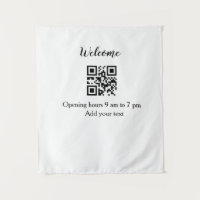 Simple welcome opening welcome barcode QR add name