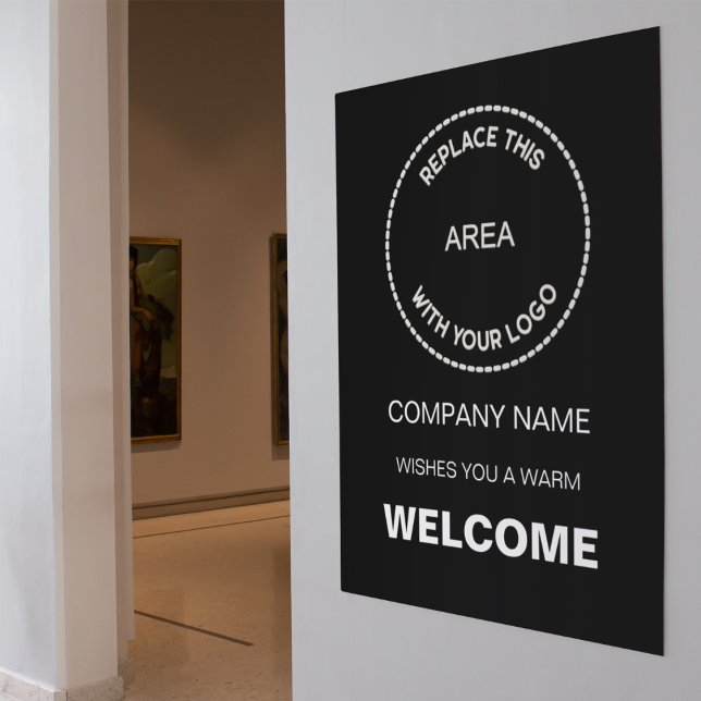 Simple Welcome to Company Logo Black or Any Colour Poster (Creator Uploaded)