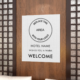 Simple Welcome To Hotel Name Logo Any Colour  Poster
