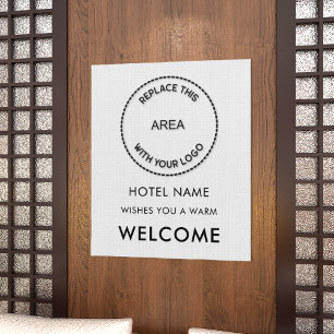 Simple Welcome To Hotel Name Logo Any Colour Poster