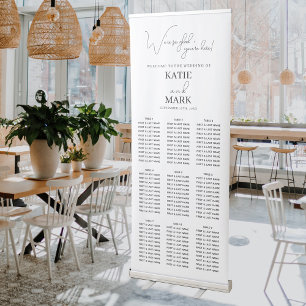 Simple Welcome To Our Wedding Sign Seating Chart