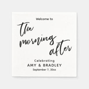 Simple Welcome to The Morning After Handwriting Napkin