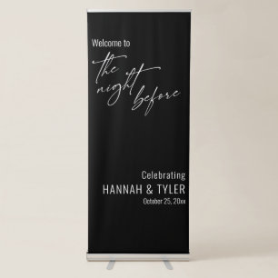Simple Welcome to The Night Before Black Retractable Banner