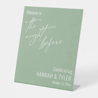 Simple Welcome to The Night Before Sage Green