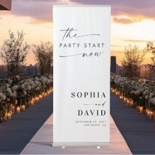 Simple Welcome Wedding Retractable Banner Template