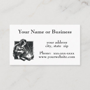 Simple welder graphic business card