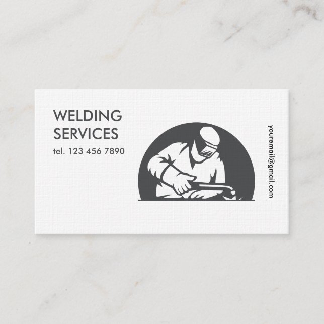 Simple Welding Business Card (Front)