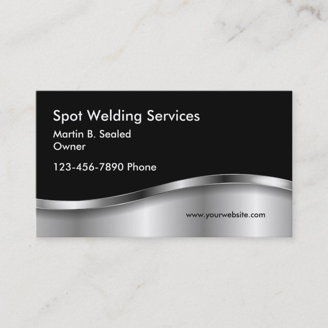 Simple Welding Business Cards (Front)