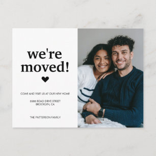 Simple We're Moved Photo Moving Announcement Postcard