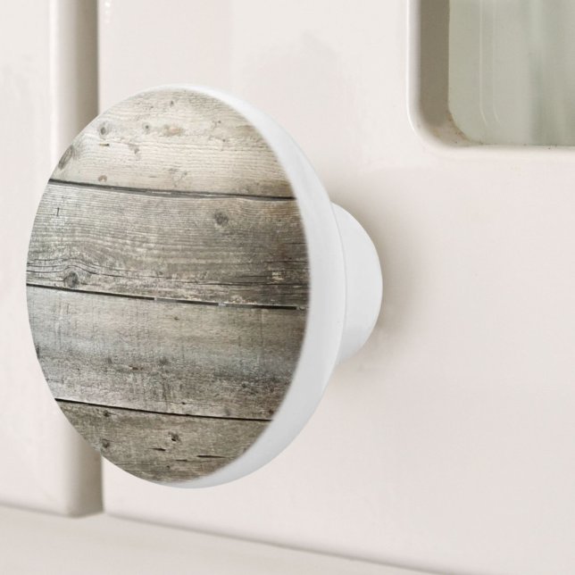 Simple Western Country Farmhouse Grey Barn Wood  Ceramic Knob (Simple Western Country Farmhouse Grey Barn Wood Ceramic Knob)