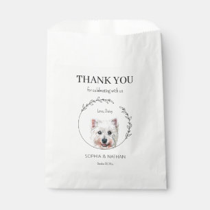 Simple Westie Wedding Thank You Favour Bag
