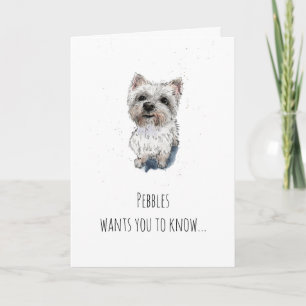 Simple Westie West Highland Terrier Father's day Card