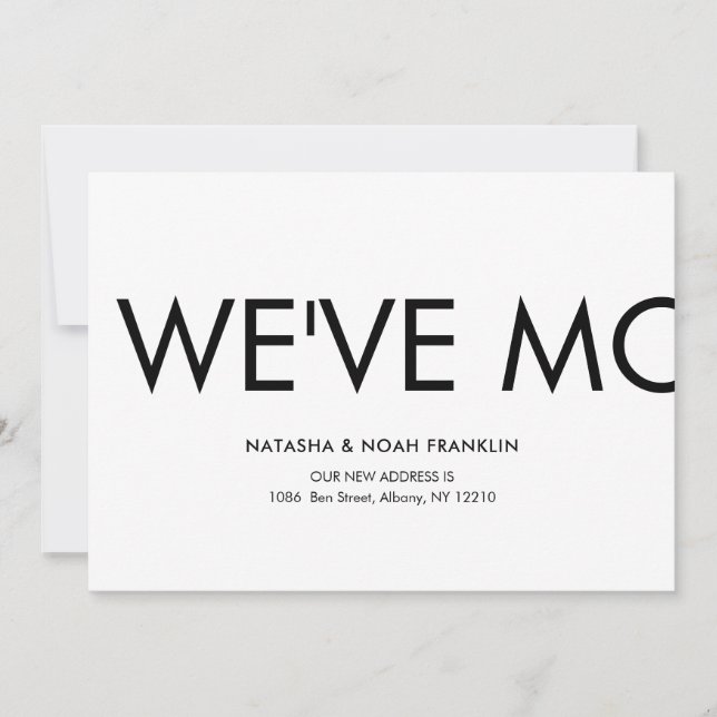 Simple We've Moved New Address Announcement (Front)