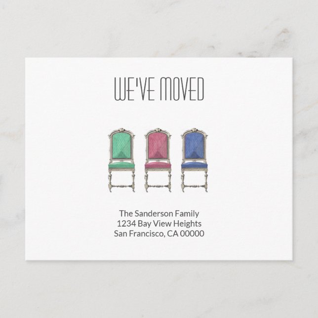 Simple We've Moved New Address  minimalist Announcement Postcard (Front)
