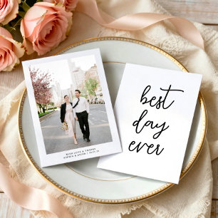 Simple Whimsical Best Day Ever Thank You Card