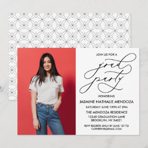 SIMPLE WHIMSICAL CALLIGRAPHY GRADUATION INVITATION