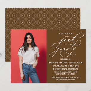 SIMPLE WHIMSICAL CALLIGRAPHY GRADUATION INVITATION