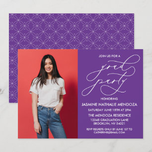 SIMPLE WHIMSICAL CALLIGRAPHY GRADUATION INVITATION