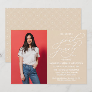 SIMPLE WHIMSICAL CALLIGRAPHY GRADUATION INVITATION