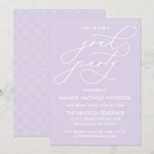 SIMPLE WHIMSICAL CALLIGRAPHY GRADUATION INVITATION