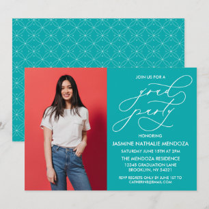 SIMPLE WHIMSICAL CALLIGRAPHY GRADUATION INVITATION