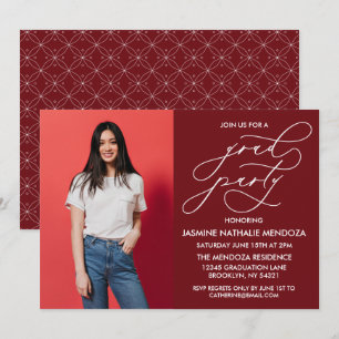 SIMPLE WHIMSICAL CALLIGRAPHY GRADUATION INVITATION
